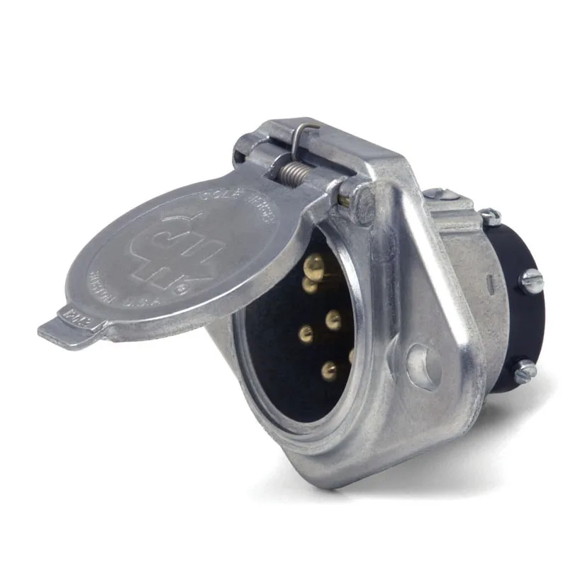 7 Pole Heavy Duty Metal Trailer Socket