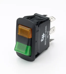 Rocker Switch ON-OFF-ON Amber & Green LED