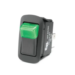 Rocker Switch ON-OFF-ON Green LED