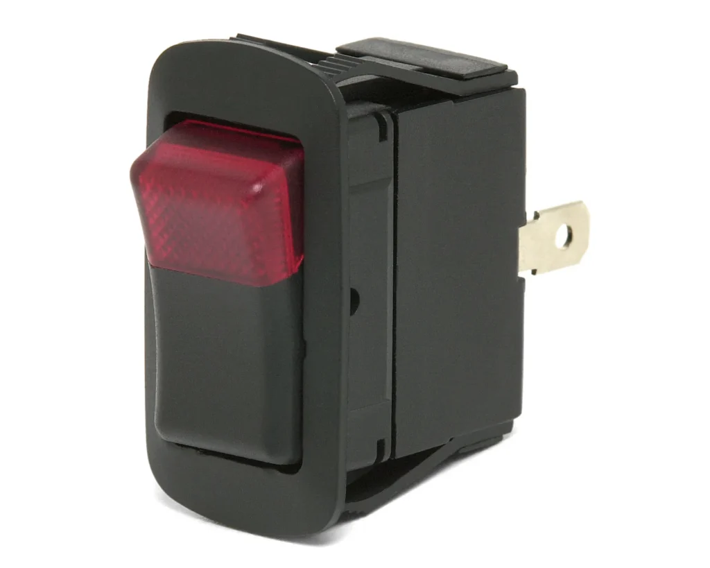 Rocker Switch ON-OFF-ON Red LED