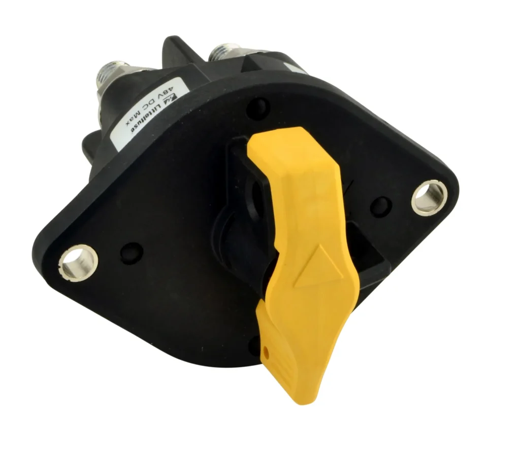 TR Dual Pole Heavy Duty Battery Master Switch Yellow Handle